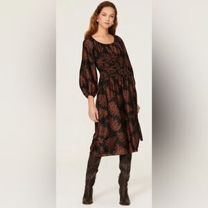 Rebecca Taylor Arden Blouson Sleeve Dress Size XS
